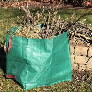 Saco de lixo reutilizável impermeável portátil Jardim Dever Refuse Folhas Sack grama Bin