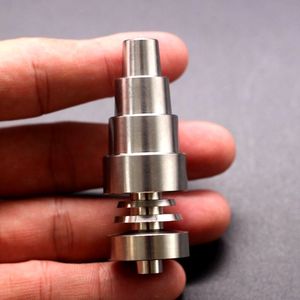 Universal Infinity Domeless Tools 6 i 1 titan spik 10 mm 14 mm 18 mm justerbar hane eller hona olja Gr2 kupollösa titan naglar