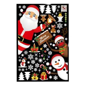 Doors and Windows Accessories Store Window Glass Christmas Scene Decorate Wall Stickers