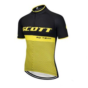 SCOTT Pro team Men's Cycling Short Sleeves jersey Road Racing Shirts Riding Bicycle Tops Breathable Outdoor Sports Maillot S21041942