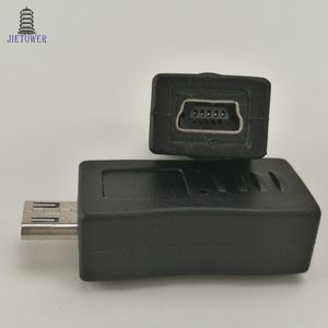 300pcs/lot USB CONNECTOR Micro usb male plug to mini USB 5pin female jack connector tablet computer adapter electrical parts