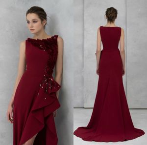 Tony Ward 2020 Prom Dresses High Side Split Aplikacje Crystal A-Line Suknie wieczorowe Custom Made Sweep Pociąg Specjalna okazja Dress