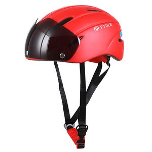 Occhiali FTIIER Casco da ciclismo Caschi da bici da corsa professionali da strada Casco da bicicletta opaco per adulti modellato integralmente