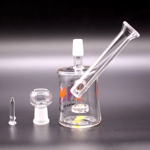 Mini Hitman Bongs Glass Dab Cups Water Pipes Hookahs Percolator Recycler Oil Rigs Perc Frited Cigarette Rolling Machine