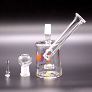 Mini Hitman Bong Glass Dab Tazze Tubi d'acqua Narghilè Percolatore Recycler Oil Rigs Perc Fritted Sigaretta Rolling Machine