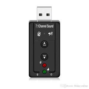 External USB AUDIO SOUND CARD ADAPTER VIRTUAL 7.1 ch USB 2.0 Mic Speaker Audio Headset Microphone 3.5mm Jack Converter