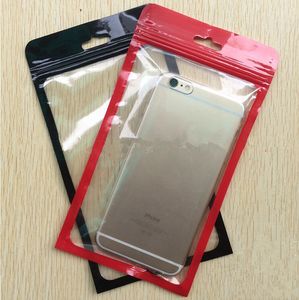 Clear Color Plastic Poly Bags OPP Packaging Zipper Package Accessories PVC Retail Box Handles for USB Cable Cellphone Case