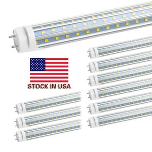 الأسهم في الولايات المتحدة الأمريكية T8 G13 4FT LED أنبوب 1.2 متر أضواء 60W بارد الأبيض الصمام أنبوب الفلورسنت المصابيح AC85-260V CE UL FCC