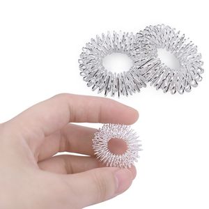 10st Silvermassage akupunktur Finger Ringar Hälso- och sjukvård Akupressur Handmassager Smärta Avlastning Stress Relief Hjälp Sömverktyg