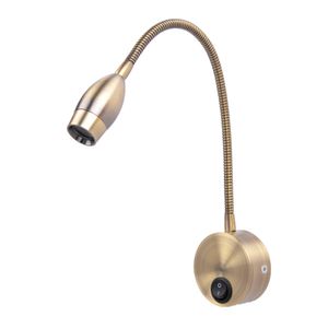 Topoch Bronze-Licht, Lesebettlampe, LED, 3 W, AC 100–240 V, flexible Wandleuchte, fokussierter Strahl, augenschonend für Arbeit und Studium, einfacher Anschluss, hohe Farbwiedergabe