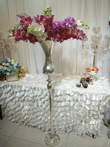 大型ボウル付きの新しいスタイルの結婚式の装飾的な金属花瓶トランペットの花の花瓶best01020