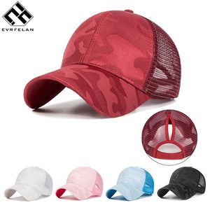 Evrfelan New Design Caps para Mulheres Camo Padrão de Malha De Malha De Verão Boné De Beisebol Mulheres Chapéu Gorras Convenient