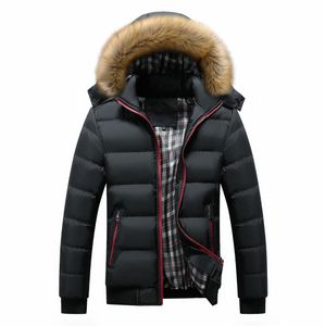 Heißer Verkauf Neue Winter Unten Jacke männer Hohe Qualität Pelz Kragen Lose Warme Kurzen Absatz Baumwolle Jacke Männer Doudoune homme