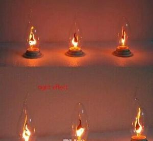 E27 E14 3W ljuslampor 85-265V flamma blinkande effekt