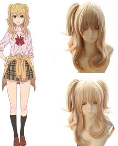 Citrus Yuzu Aihara Dark Blonde Clip On Ponytail Natural Wavy Cosplay Wig