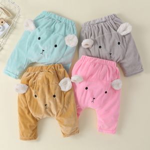 4 color 2019 autumn new baby cartoon animal plush big butt pants cold warm children's trousers P039