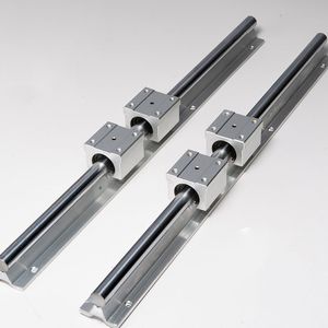 2 Sets SBR10 10mm fully support linear rail shaft rod + 4pcs SBR10UU linear bearing Linear Guides Cylindrical Rails Woodworking Sliders