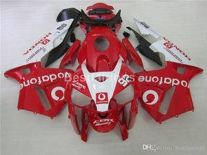 注射ABS 100％フィットホンダフェアリングCBR600RR 05 06赤ホワイトボディワークフェアリングキットCBR600RR 2005 2006 FF32