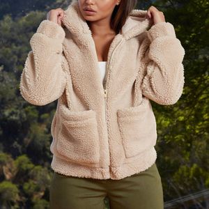 2019 inverno casaco de pelúcia feminino pele do falso urso jaqueta grossa quente falso velo fofo jaquetas plus size # g30