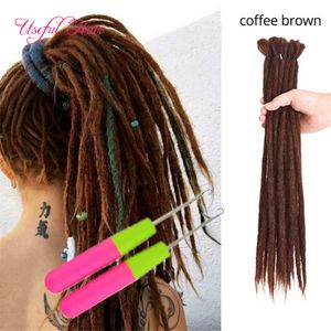 Bohemian Crochet Braids Faux Locs 크로 셰 뜨개질 머리 두려움 확장 머리카락 20 인치 옴 브레 꼰 확장 연장 합성 Dreadlocks 머리카락