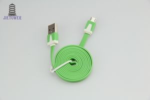 1 mt 3ft bunte flache nudel micro usb sync daten ladekabel für samsung s3 s4 s5 für htc nokia android handys