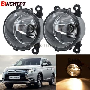 2 adet / çift Yüksek parlak Araba Styling Yuvarlak Tampon 12 V H11 Mitsubishi Outlander 2018 Için LED Sis Işık Halojen lambalar