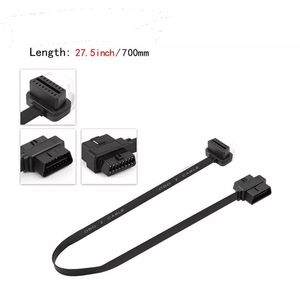 OBD2 Male To Female and female 1 in 2 Cable 70CM Length OBD2 Extension Cable 6 Pin Car Scanner Convert Adapter