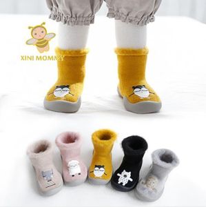 first walkers girls toddler shoes first step baby boys walker home slippers winter warm sock shoe with rubber soles soft booties