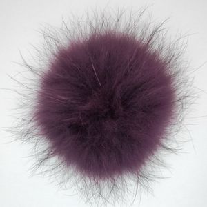 Acessórios de charme de bolsa de moda 100% de raccoon pur bola grande goma macia pom-pom chaveiro de chaveiro