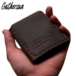 Äkta läder plånbok män det hemliga livet av Walter Mitty ko läder plånbok vintage galen häst handgjorda plånboken j190718