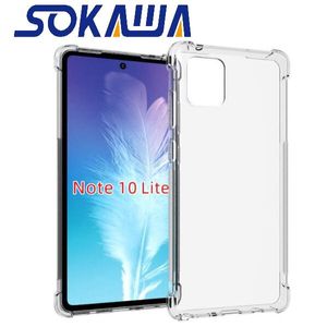 Transparent Phone Cases For Samsung Galaxy Note 20 Ultra Note 10 Plus S10 Lite Note 10 Lite Case Skin TPU Gel Soft Protection Silicon Cover