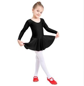 Raparigas manga comprida Spandex Lycra Body de Ginástica Ballet trajes Crianças Gymnastic Ballet Dancewear