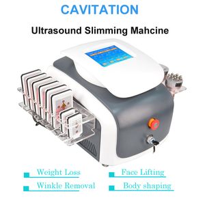 6 in 1 ultrasonic 40Khz cavitation Vacuum RF liposuction lipo laser multipolar RF diode laser lipolaser spa salon body slimming skin