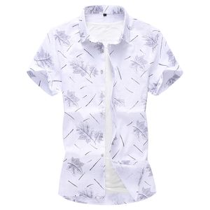 2019 Mens Cotton Linen Casual Dress Shirts Male High Quality Beach Hawaiian Shirt Men Short Sleeve Slim Fit Shirt 5xl 6xl 7xl