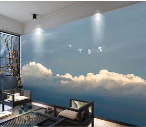 modern wallpaper for living room fly birds wallpapers landscape TV background wall 3d wallpapers