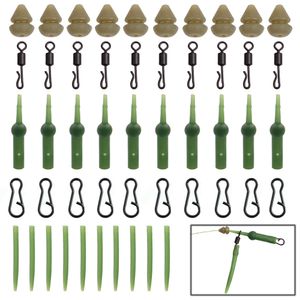 Wholesale tail helicopter for sale - Group buy 50pcs set carp fishing tackle kit with tapered strong tail helicopter strong chod rig buffer anti tangle sleeves swivels lead clips slide rigs
