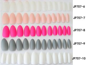 Fake Nails Matte False nail 24pcs Detachable tips for Nail Extension Manicure Art press on Fake False Nails False Nails French Gel Nail Tips French Tip Press on Nails 86