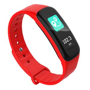 C1 Smart Armbandsur Suppors Call Heart Rate Monitor Fitness Tracker Armband Pedometer Vattentät Bluetooth Smart Watch för iPhone Android