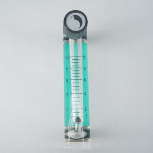 Flödesmätare 1-10L/min LZM-6T Akrylpanel Gasluft Syre Flödesmätare Rotameter med kontrollventil 8mm Slang Barb 116mm längd