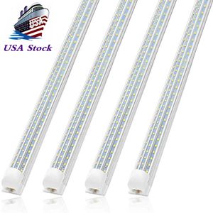 8ft LED Tube Light W D Shaped Integrated LED Tubes Degree Lighting LEDs Lumens AC V Stock in US