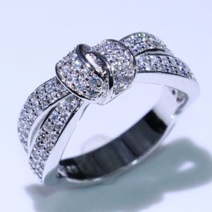 Choucong New Stunning Luxury Jewelry 925 Sterling Silver White Clear Pave Cubic Zirconia Wedding Engagement Band Belt Ring fr Women Gift