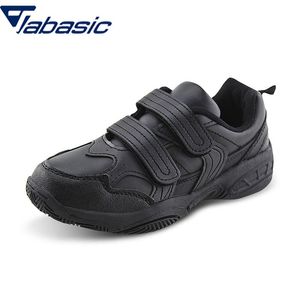 Jabasic New School Uniform Sneaker Black White PU 가죽 신발 키즈 드레스 신발 학교 혼란에 빠진 enfant Schoenen Kid