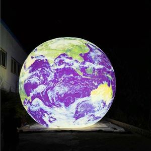 Воздушный шар Земли Inflatables рекламы 5M высокий llluminated с прокладкой Сид для украшения случая этапа парада города