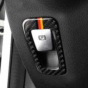 Karbon Fiber P Düğme Elektronik El Fren Düğmesi Kapak Trim Çerçeve Sticker Mercedes C Sınıfı W205 GLC Aksesuarları için
