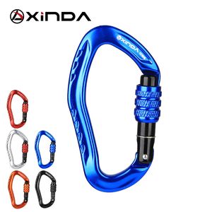 XINDA Outdoor Rock Climbing Carabiner 22KN Safety Lock Aluminum alloy Spring-loaded Gate Buckle Survive Protective Equipment