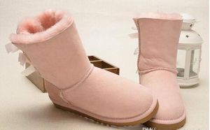 HOT SELL 2020 Women Snow Boots 100% Genuine Cowhide Leather Ankle Boots Warm Winter Boots Woman shoes large size 5-10