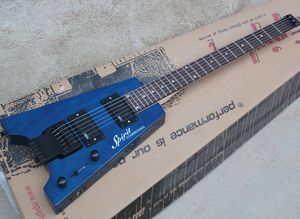 Синяя безголовая электрогитара с пикапами EMG, Floyd Rose, Floyd Bretboard, 24 лада, можно настроить в качестве запроса