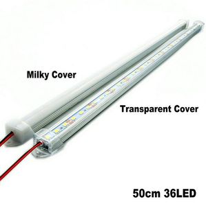 5630 5730 SMD 50cm 36 LED Hard Rigid Strip Cabinet Bar Light Pure White Warm White With Cover DC12V