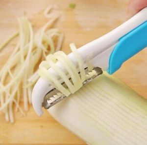 200pcs de aço inoxidável Peeler Double Side Kitchen Gadget Legumes Fruta Parer Slicer Cortador