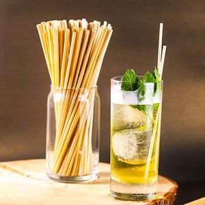 100% Natural Wheat Straws Drinking Straws 20cm Reusable Eco-friendly Drinking Straw for party Bar Drinks tool